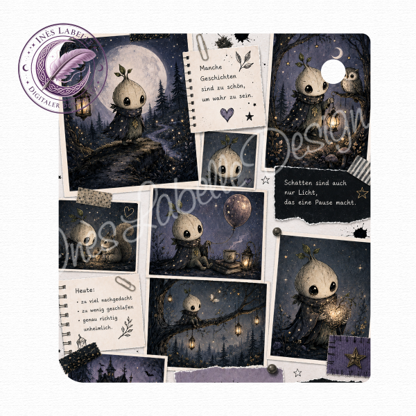 Kobo Libra Colour Inlay | "Whimsical" | Digitaler Download | Printable Insert for Clear Case
