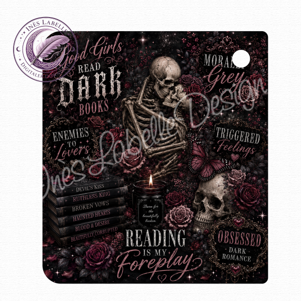 Kobo Libra Colour Inlay | "Dark Romance 2" | Digitaler Download | Printable Insert for Clear Case