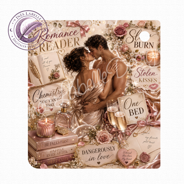 Kobo Libra Colour Inlay | "Love Romance" | Digitaler Download | Printable Insert for Clear Case 