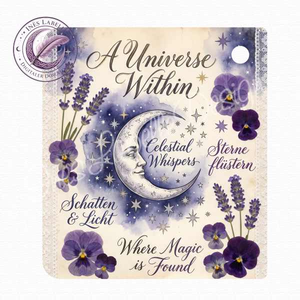 Kobo Libra Colour Inlay | "A universe" | Digitaler Download | Printable Insert for Clear Case